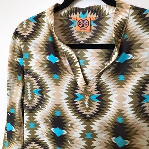 Tory Burch Blouse Tunic Stephanie Embellished Top